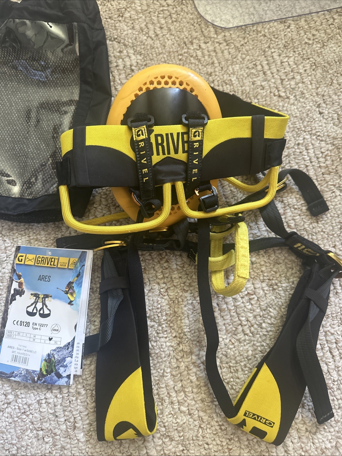 Grivel Ares Size 1 L/XL Harness With Shield NWT