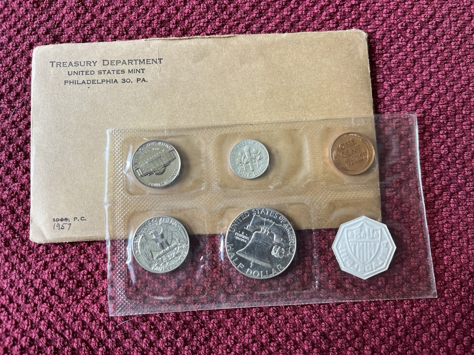 1957-P United States Mint Proof Silver 5-Coin Set