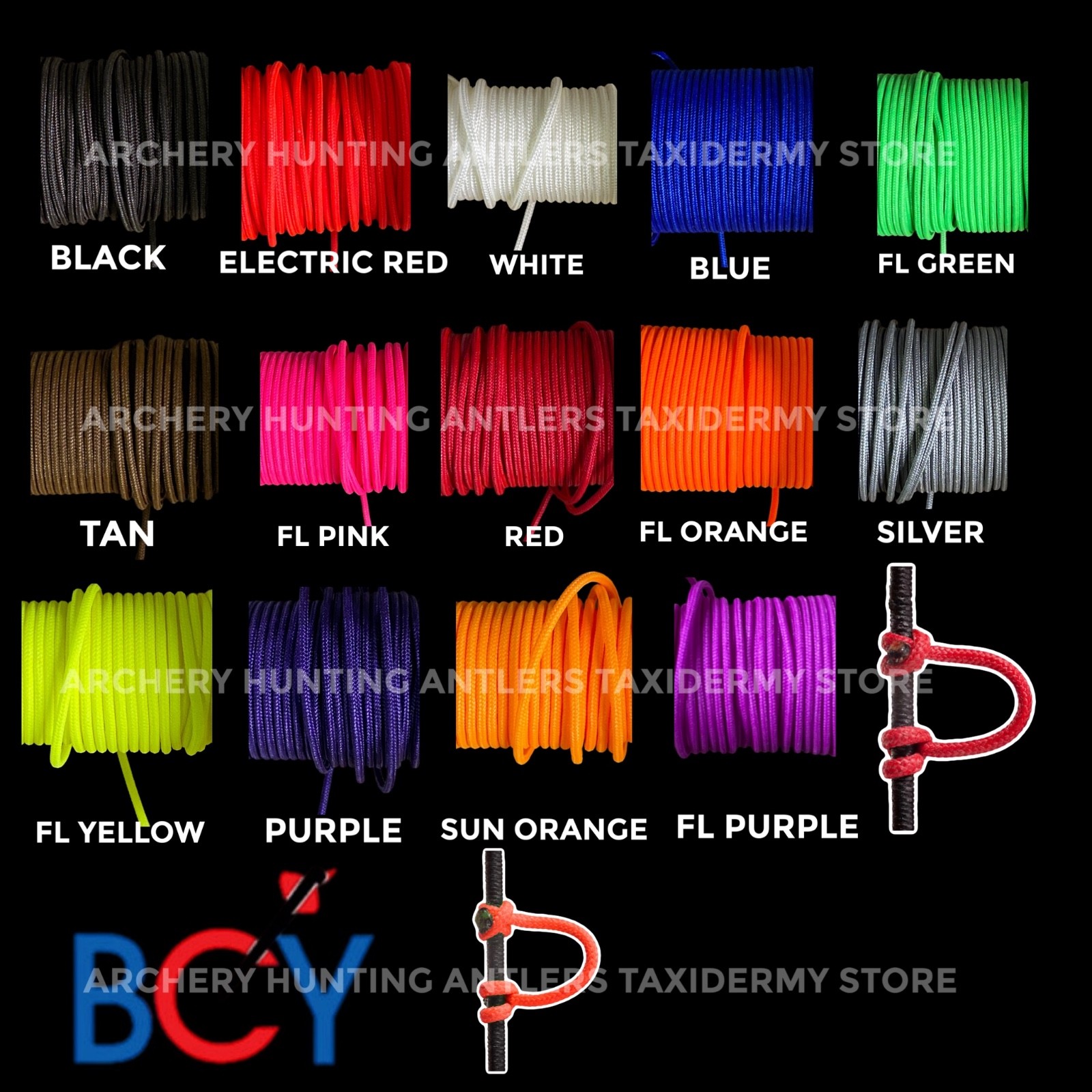 39" # 24 BCY - RELEASE D Loop Archery Bowstring Bow String Nock - PICK COLOR