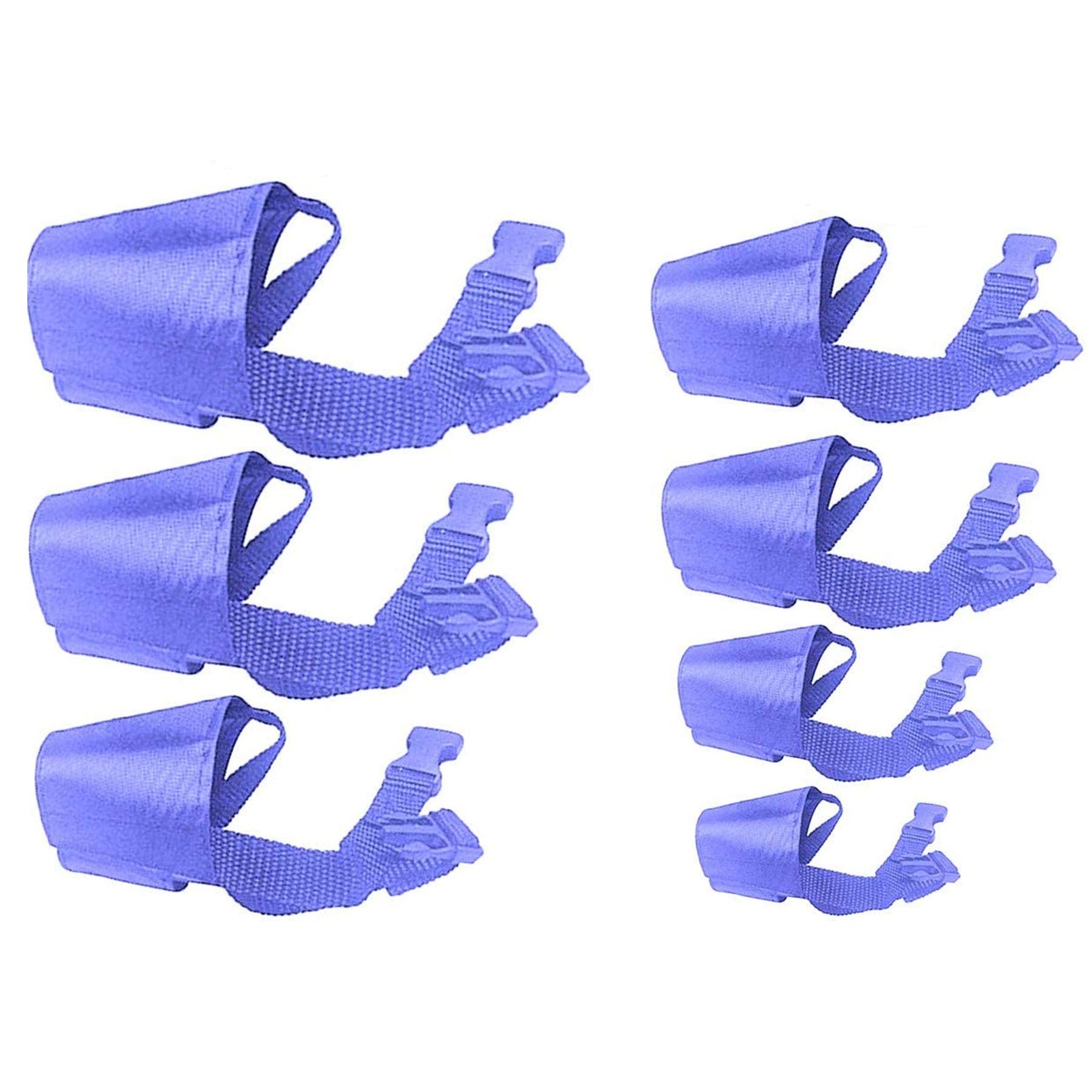 Blue Adjustable Quick Fit Dog Muzzle Prevent Biting Barking Chewing 7 PCS