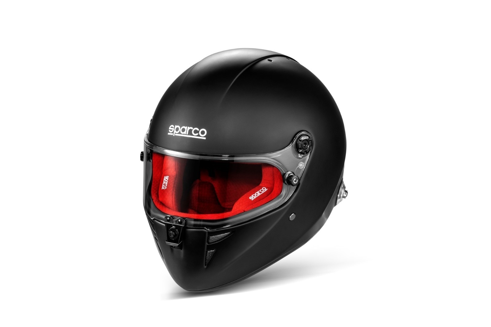 Sparco BRH0007B0K120XL Helmet Stealth RF Fiberglass X-Large Black Red SA2025