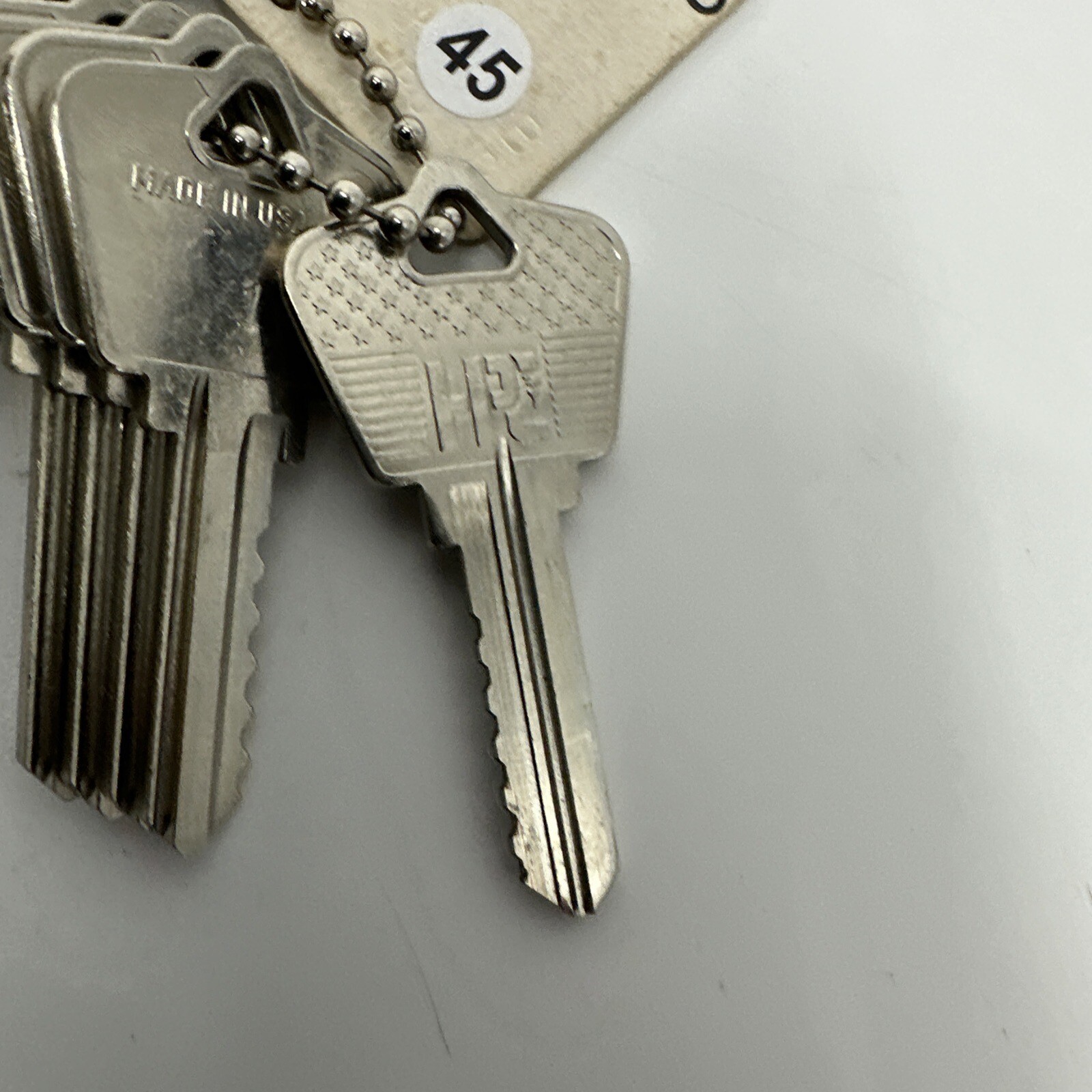SET OF 10 HPL 733DKS Lock Guide Master Key Set #0-9