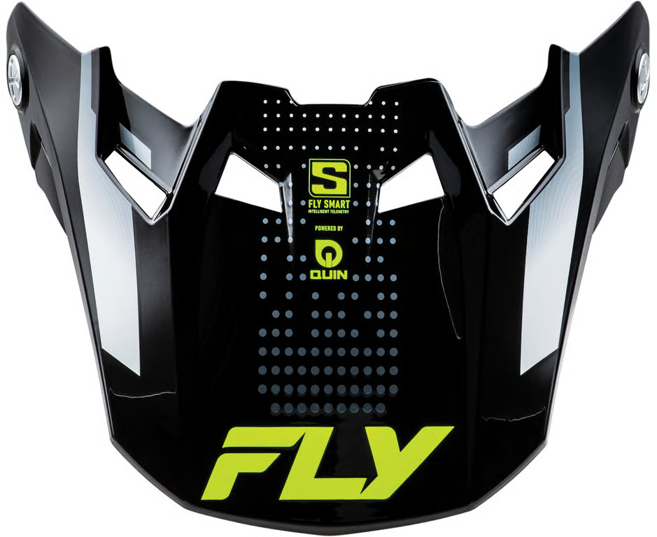 Fly Racing Visor for Formula S Carbon Protocol Helmet - Black Carbon/Gray/Hi-Vis