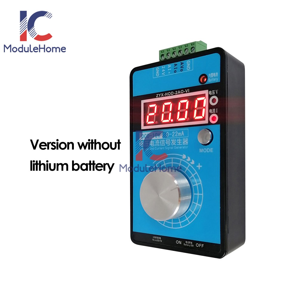 Precision 0-5V-10V Voltage 0-4-20MA Current Signal Generator Process Calibrator