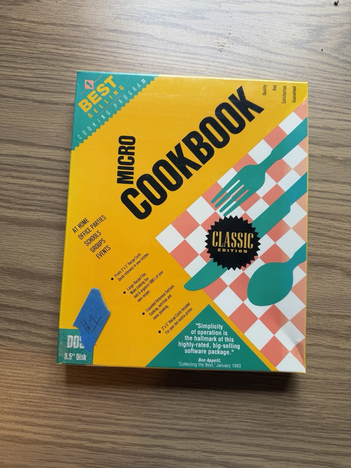 New Sealed Copy Micro Cookbook Classic Edition  vintage game IBM Version