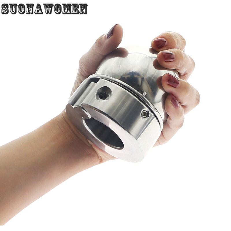 Heavy Stainless Steel Ball Stretcher Gay Scrotum Metal Lockable Testicle Weight