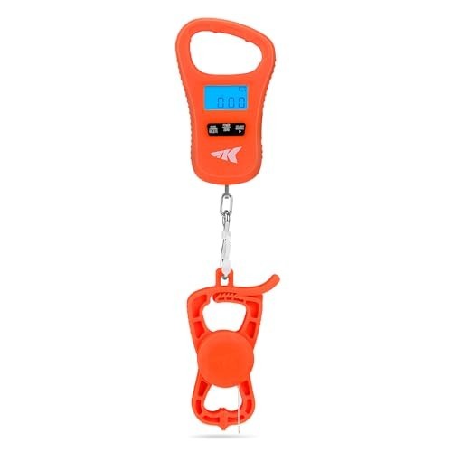 Digital Fish Scale 65lb Capacity, USB Rechargeable, Ultra-Thin LCD Display, Ergo