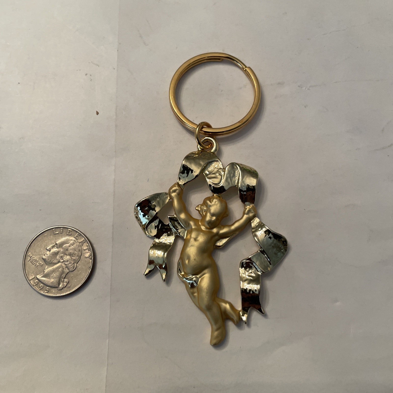 VTG Gold Plated Cherub Key Ring