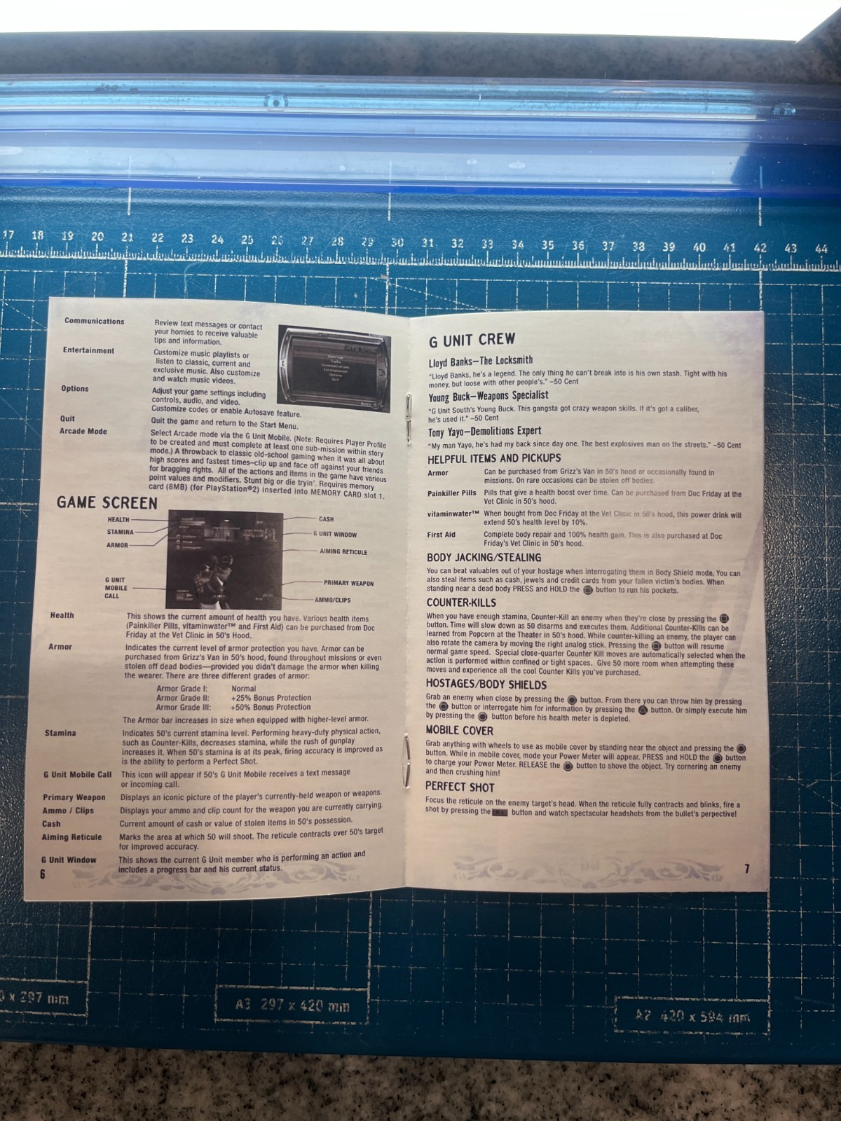 Replacement Manual for 50 Cent Bulletproff - Sony PS2 Instruction Booklet