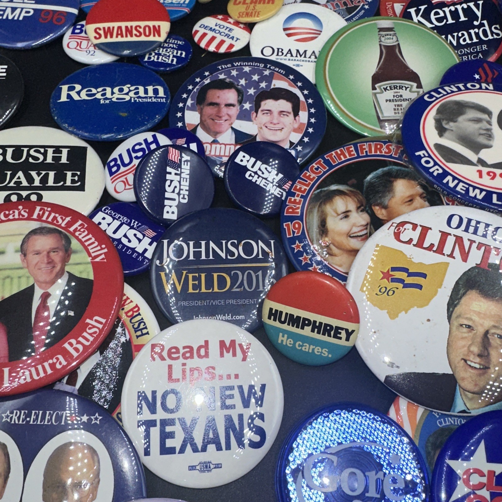 Political Collectibles Buttons Stickers Collection Lot 80’s To 10’s