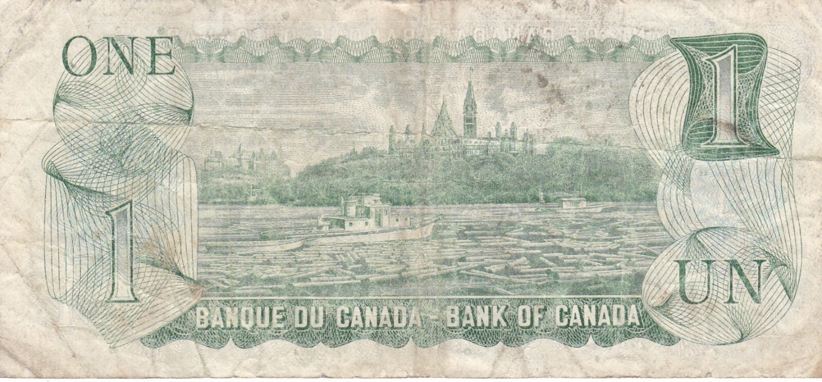 Canada, $1 1973, circulated