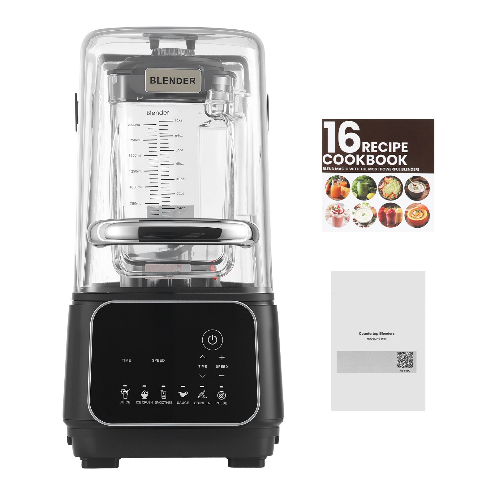 Uimoso Professional Countertop Blender for Smoothies and Shakes, 68 oz Capacity