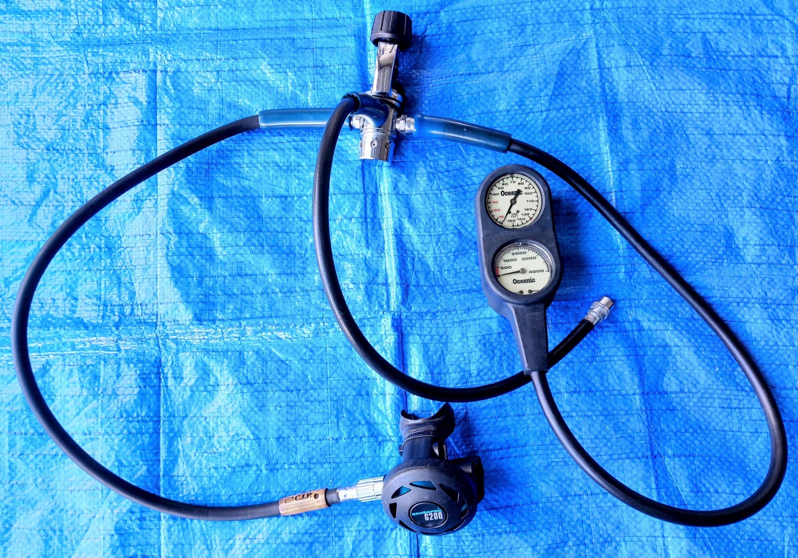 Scuba Gear ScubaPro MK200 and G200 Regulator With Oceanic 150ft Gauge Used