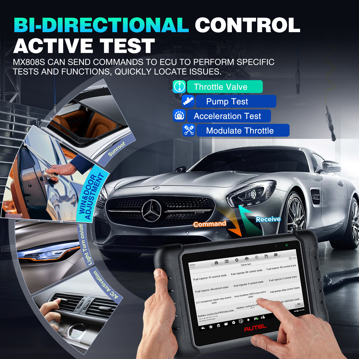 2023 Autel MaxiCheck MX808S Full Systems Diagnostic Scanner Tool Bidirectional