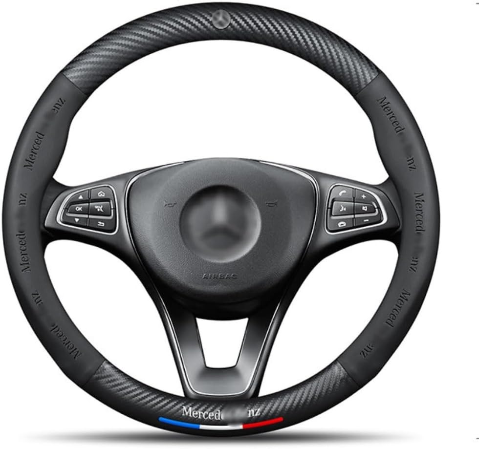 Custom-Fit Car Steering Wheel Cover Compatible with Mercedes-Benz Car. Premiu...
