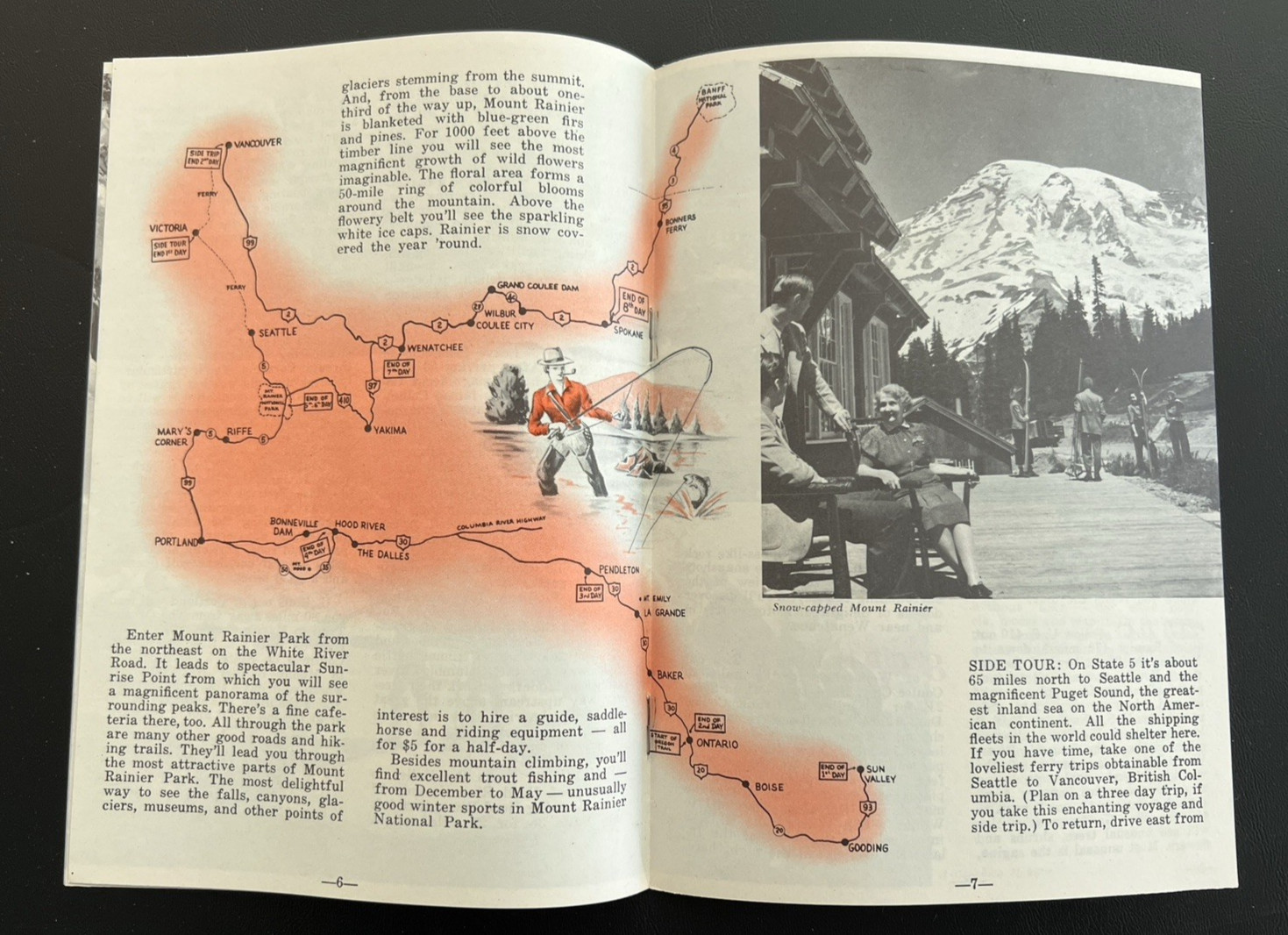 1953 Sightseeing w/Swayze's Vacationland America Pacific Northwest Tour Brochure