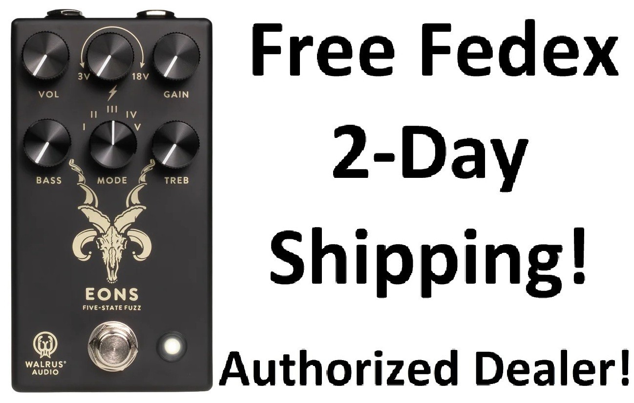 New Walrus Audio Eons Five-State Fuzz Black Guitar Effects Pedal