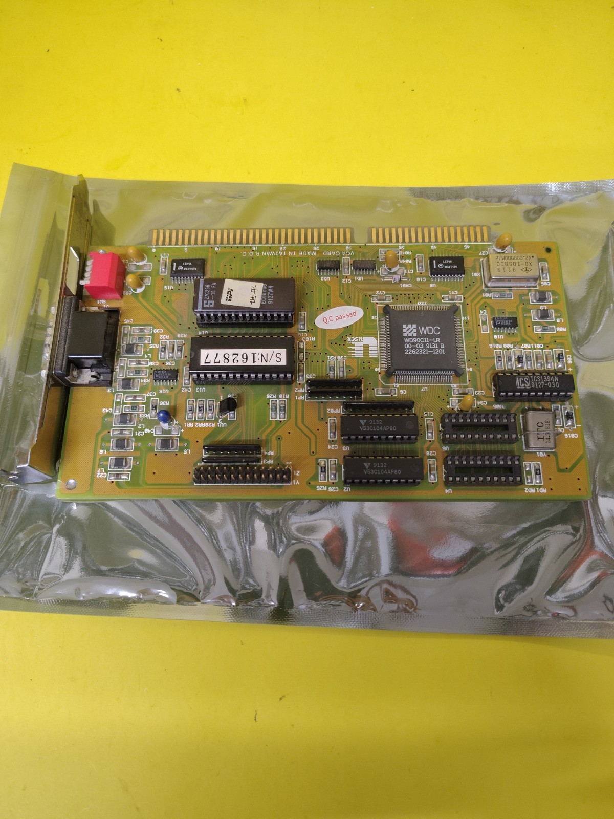 Western Digital 16-bit Isa Video Card 256 KB WD90c11-lr Working