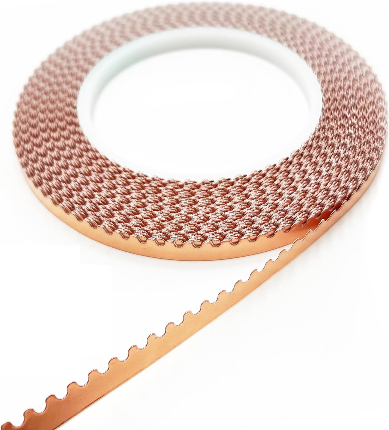 Black Backed 7/32 Inch Scalloped Copper Foil Tape for Stained Glass, DIY Handicr
