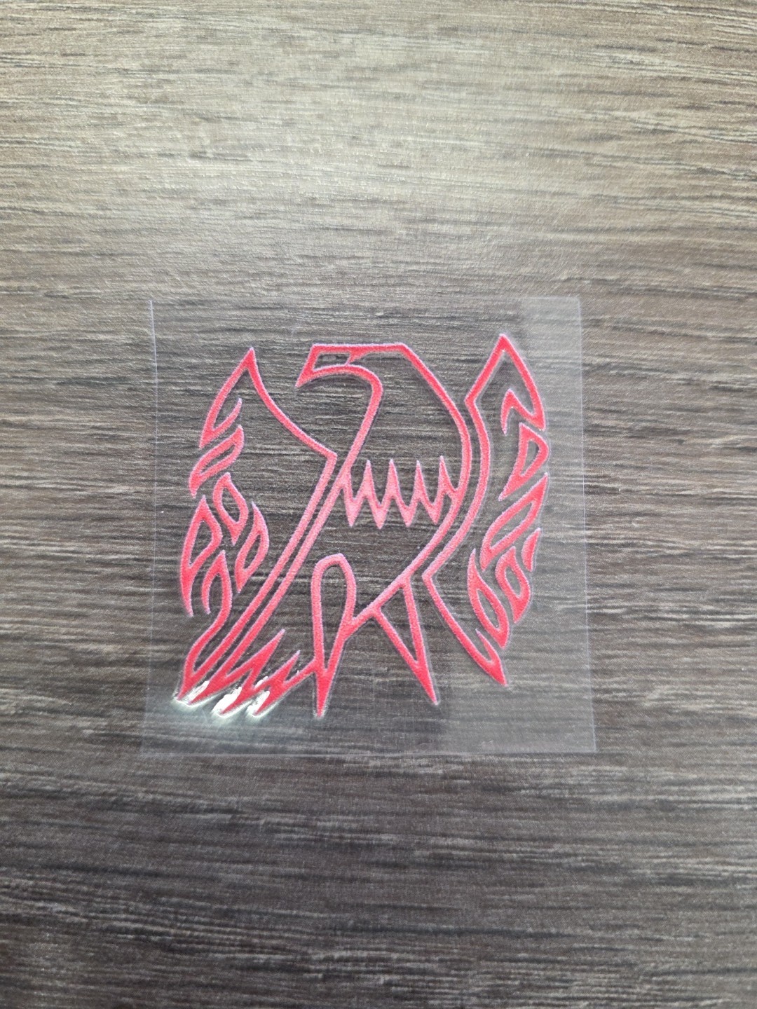 Gibson Firebird Red Logo UV decal Raised Guitar Head Stock 1.5in X 1.5 In