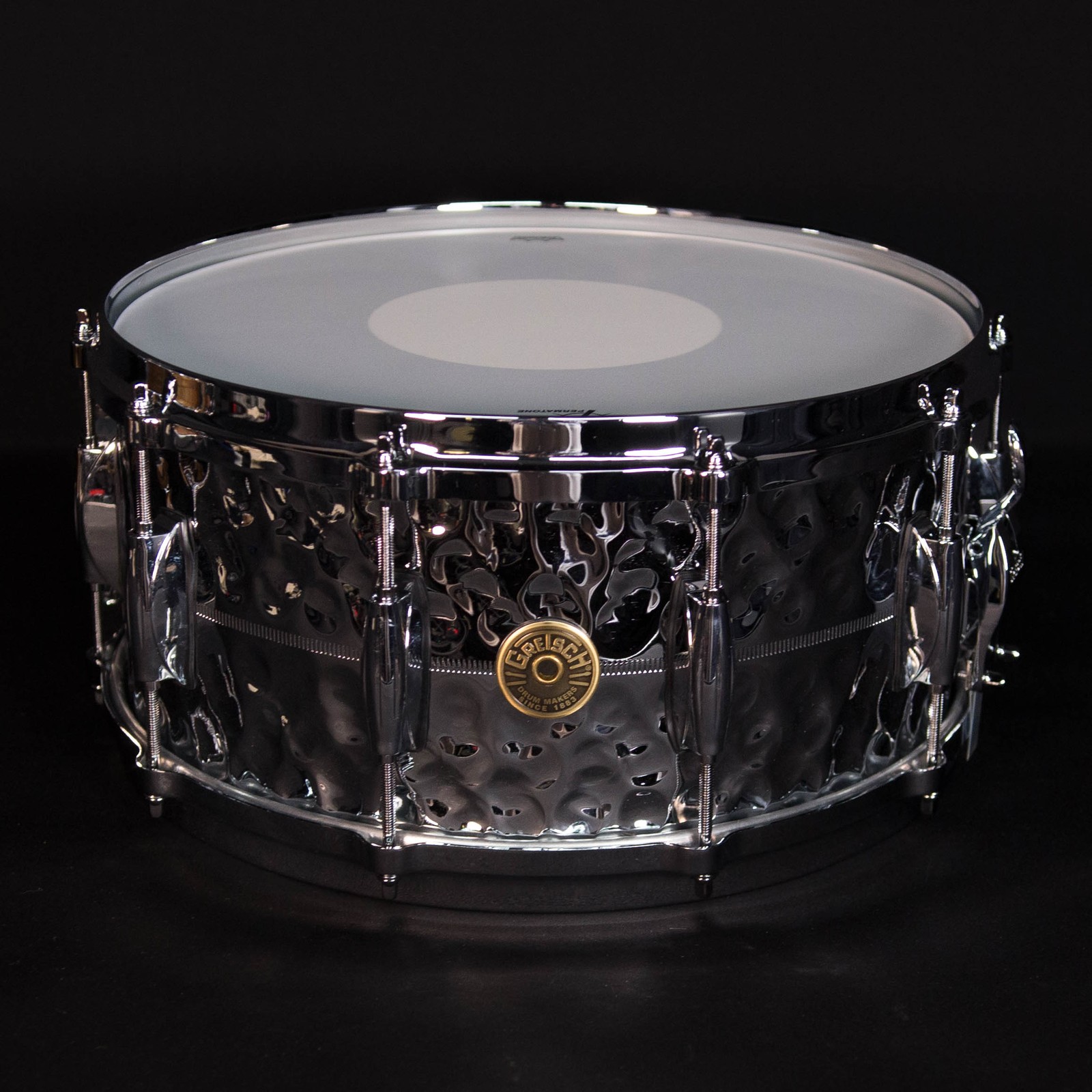 Gretsch 14" x 6.5" Hammered Chrome over Brass Snare Drum