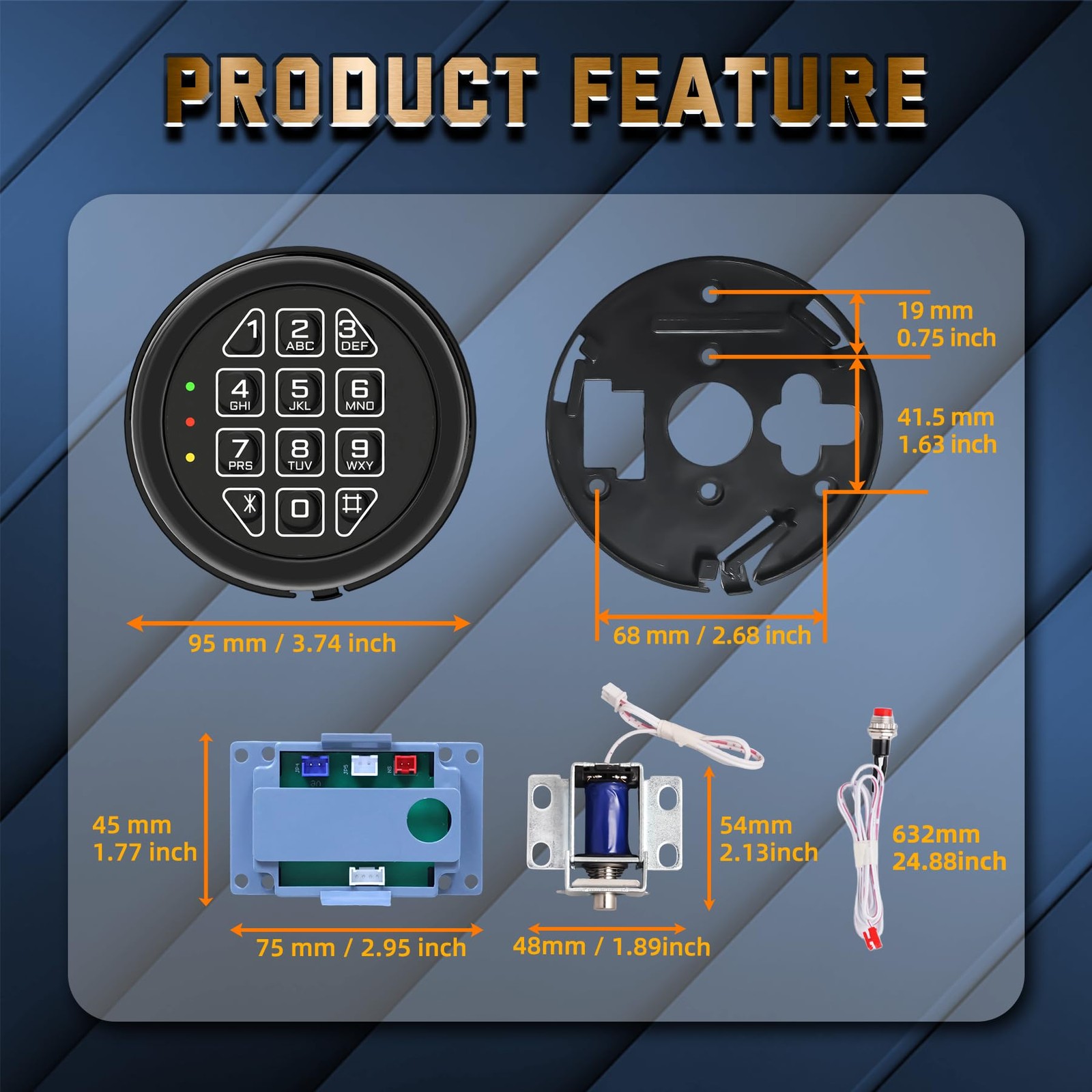 Generic Safe Keypad Lock Replacement Electronic Gun Safe Lock