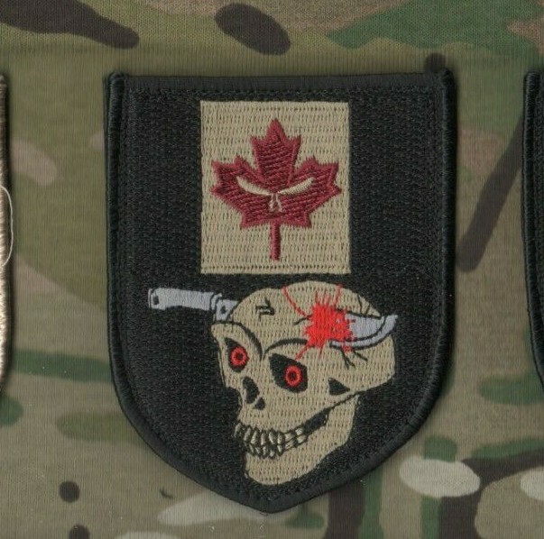 JTF2 SAS Special Air Service CAMP BASTION AFGHANISTAN velkrö CANADA FLAG SKULL