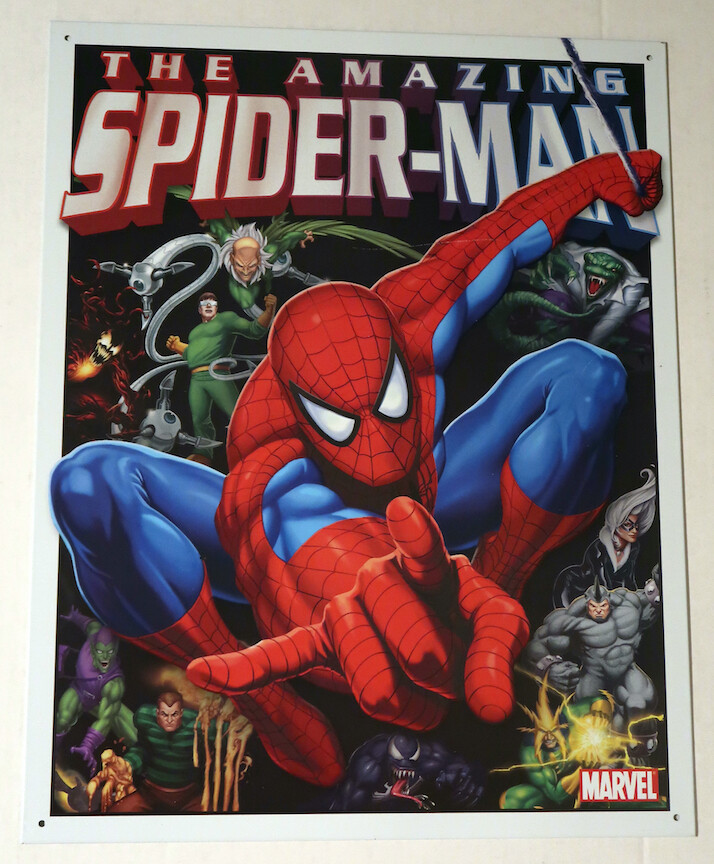 THE AMAZING SPIDER-MAN 12.50" x 16.0" Metal Sign ©2005 USED