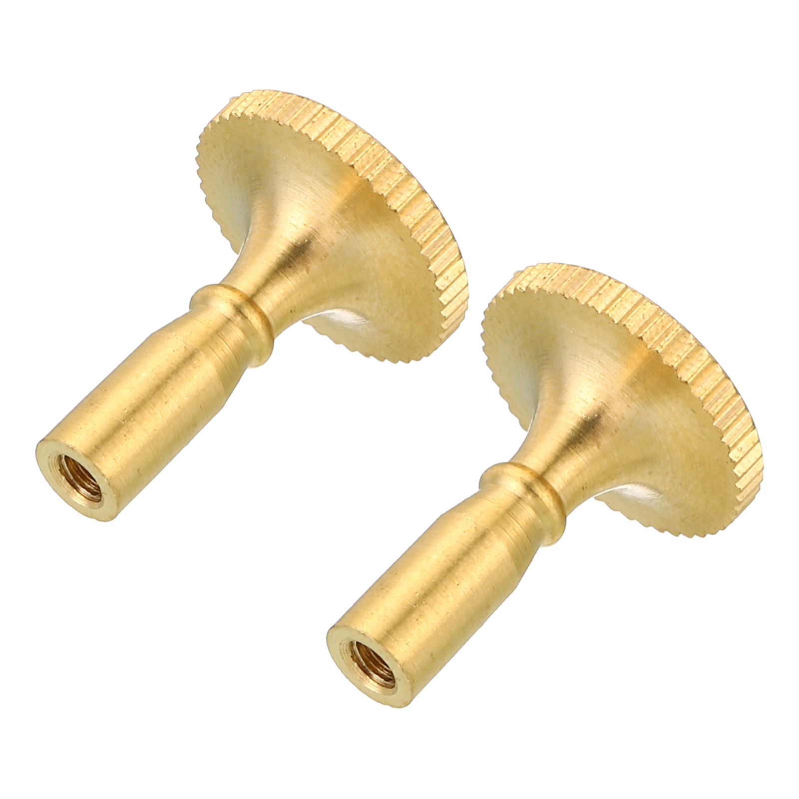 2Pcs, Lamp Turn Switch Knob Replacement Twist Knobs Extension 20mm Brass Tone