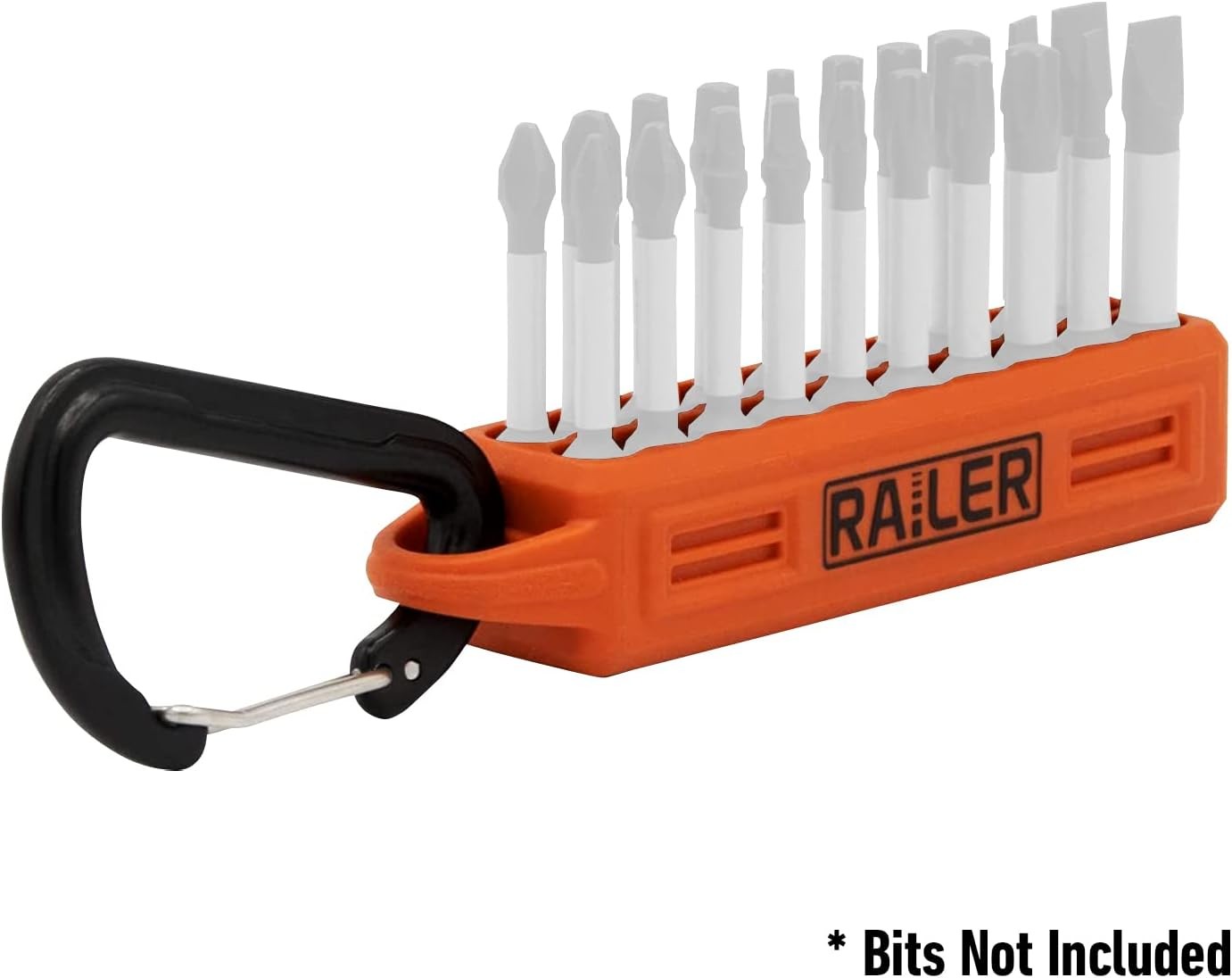 Screwdriver Bit Holder Storage Organizer – Railer 20-Hole Black