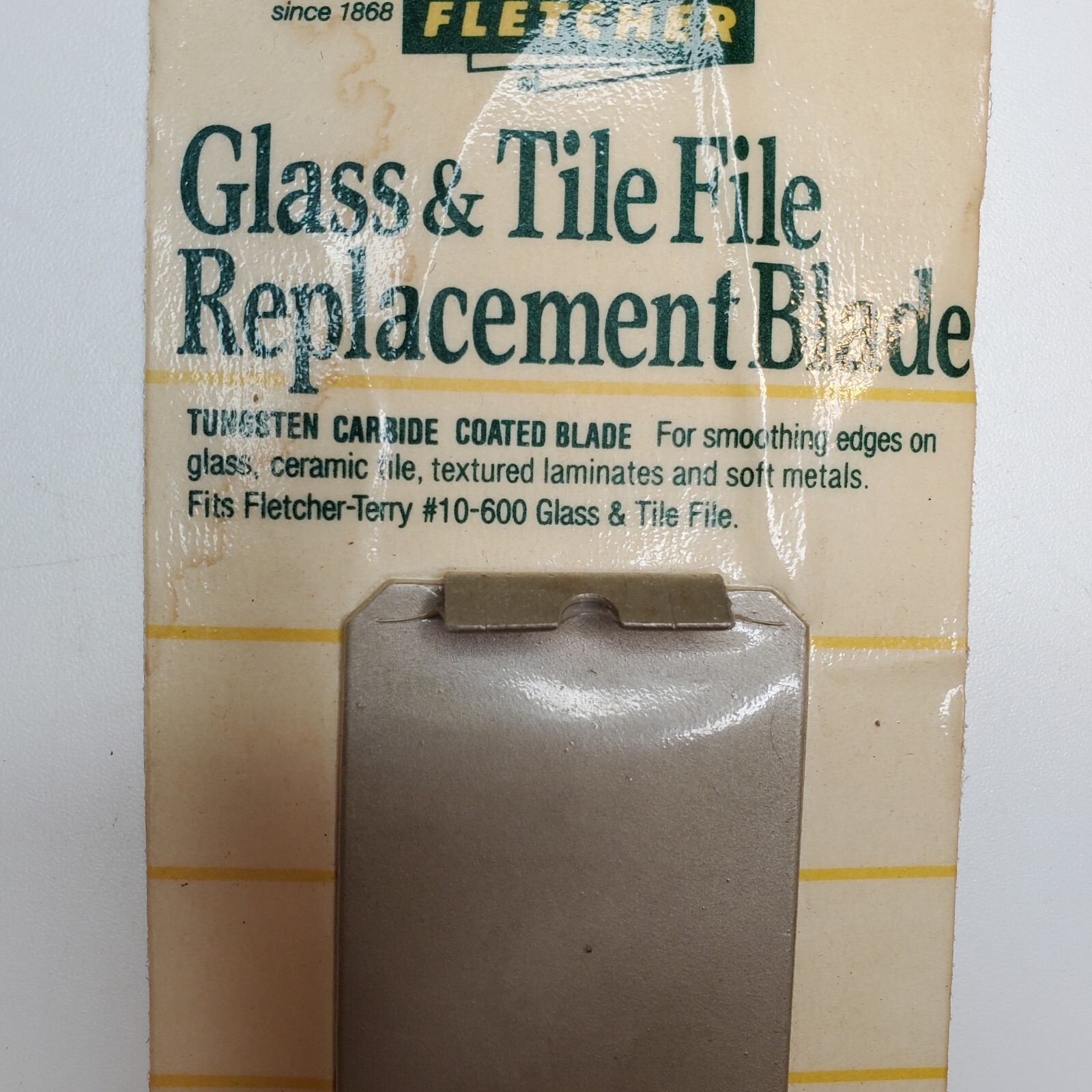 Fletcher's Glass and Tile Replacement Blade 10-610 Tungsten Carbide NOS
