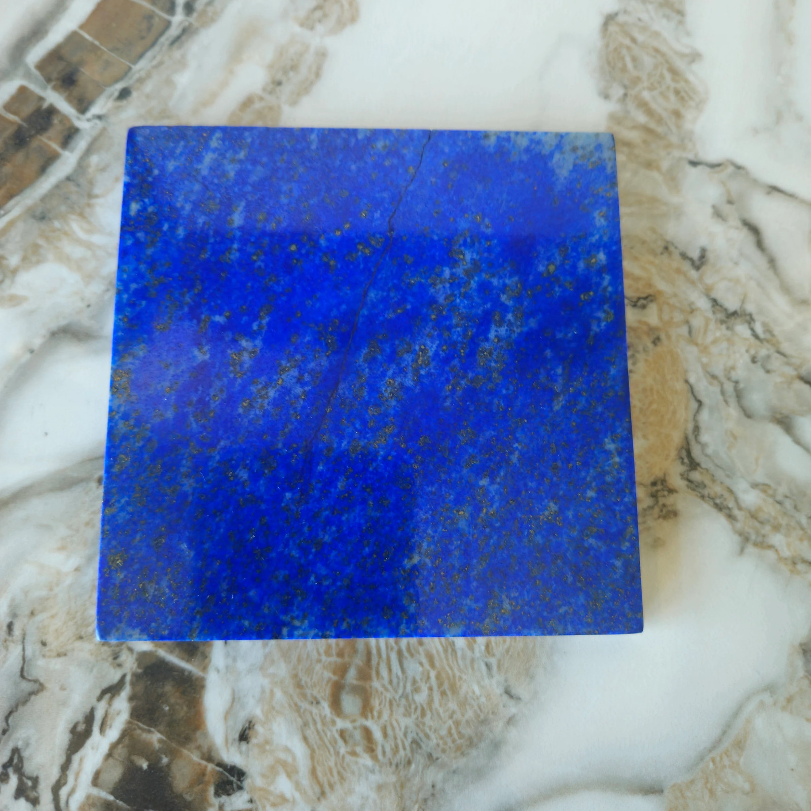 Lapis Lazuli Tile 10 cm, Polished Afghan Stone for Wall, Backsplash, Decor | Wal