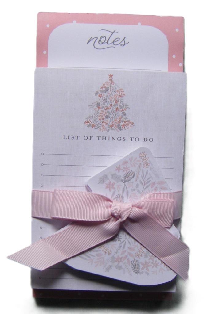 Holiday Times Shopping List Note Memo Pads 3pc Set Pastel Pink 100sh New CL/787