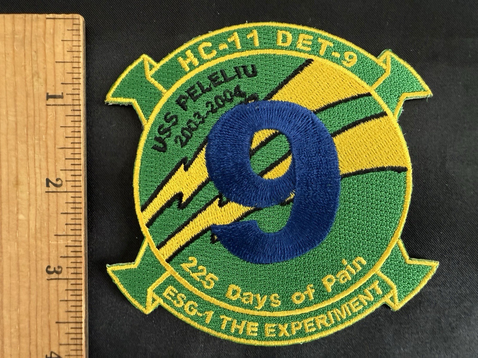 Patch HC-11 DET-9 USS Peleliu 2003-2004 ESG-1 225 Days Of Pain The Experiment