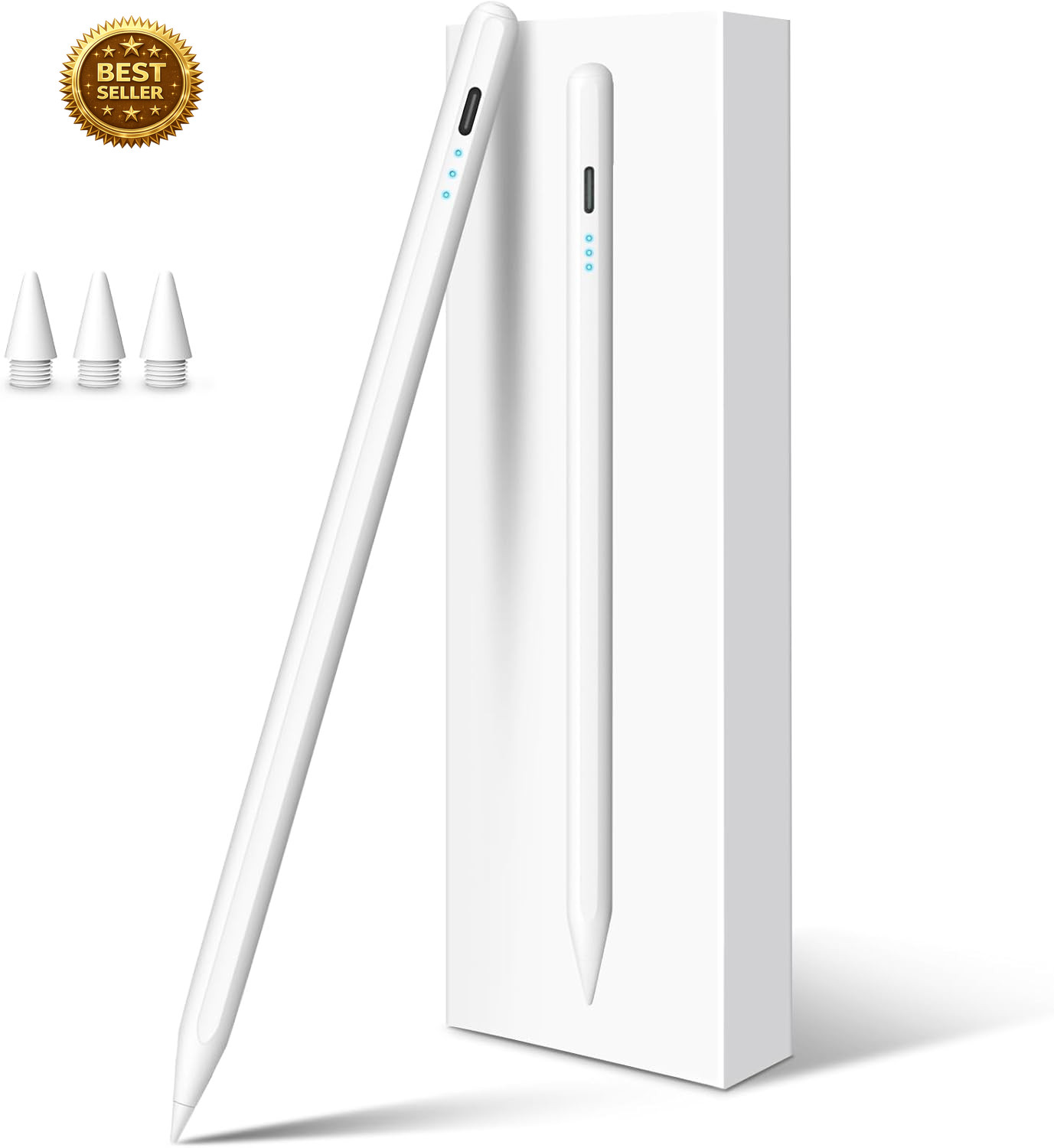 iPad Stylus Pen USB-C Fast Charge Palm Rejection Tilt Compatible 2018–2025