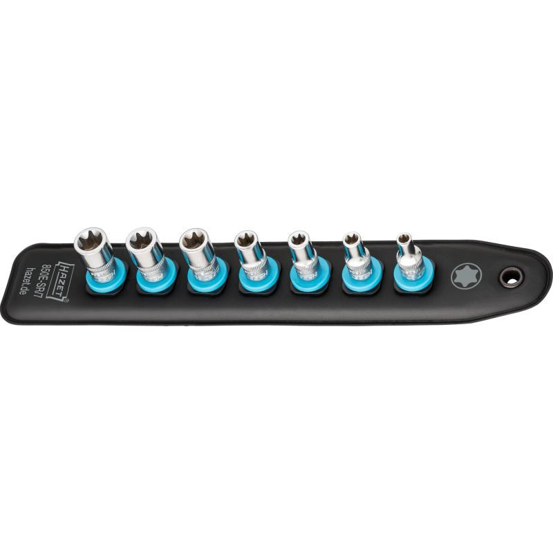 Hazet 850E-SR/7 SmartRail 1/4" External TORX Socket Set, 7 Pieces