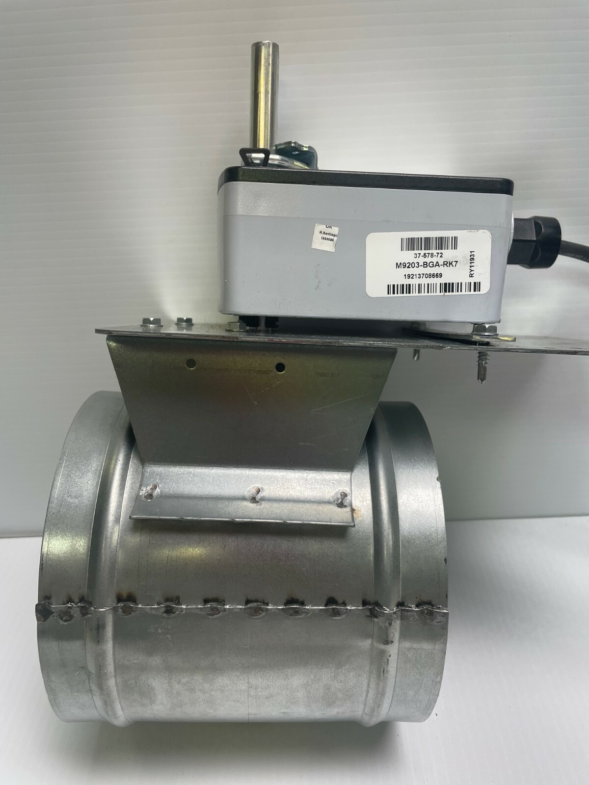 Open Box  RUSKIN ACTUATOR 6" ROUND CONTROL DAMPER UNIT  RUS-S24