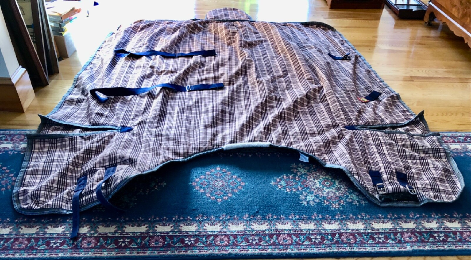 5/A Baker Plaid Curvon 82"  1200d Heavy Weight Turn Out Blanket