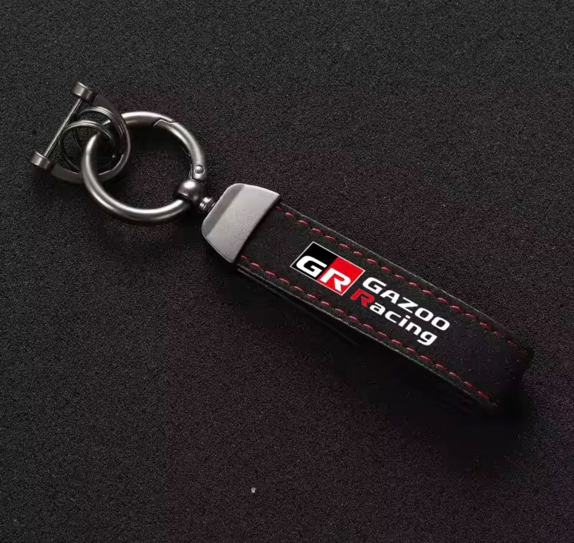 Toyota GR Sport Gazoo Racing Leather Car Keychain Keyring Accessories