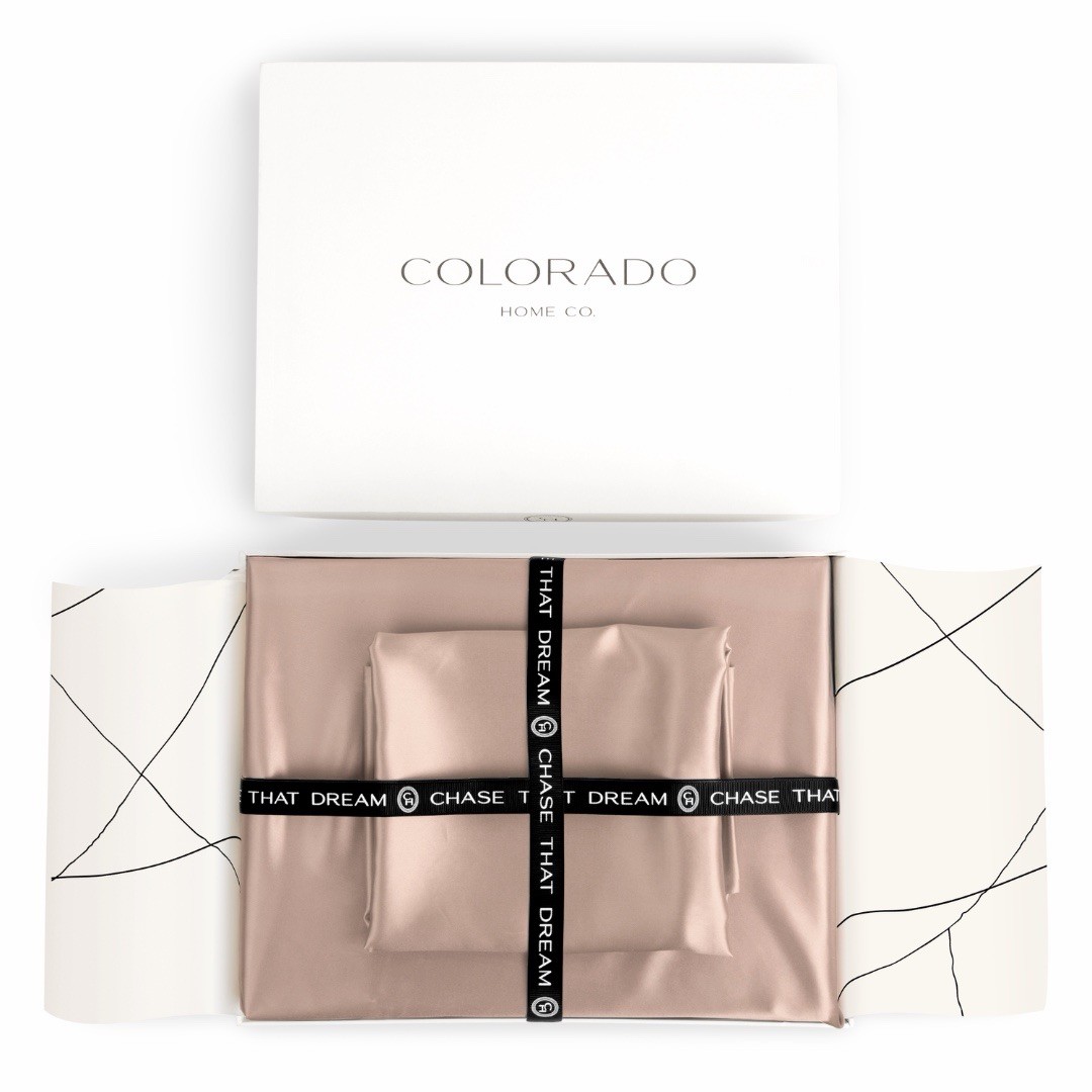Colorado Home Co. QUEEN Sheet Set, CHAMPAGNE CARAMEL Solid Pattern for Bedroom