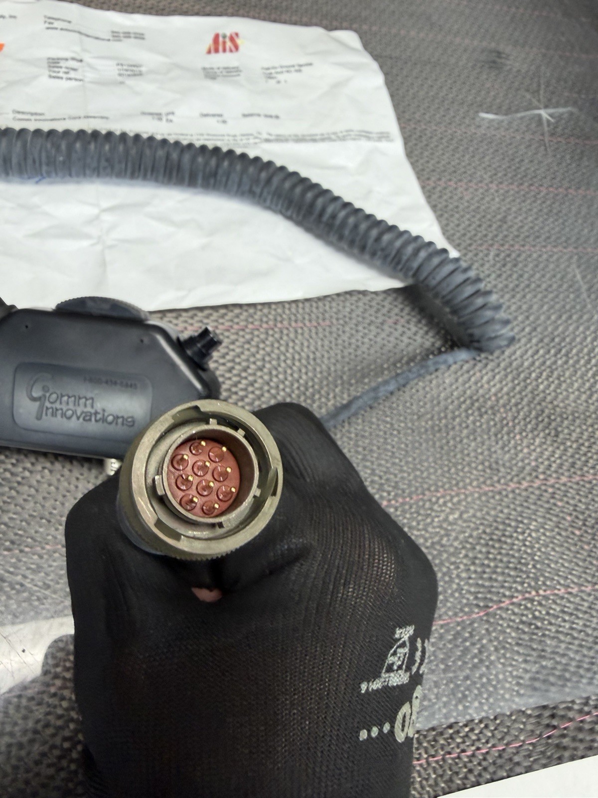 Comm Innovations Handheld Push Talk Microphone Cable CIX415VTDHK3-10W12