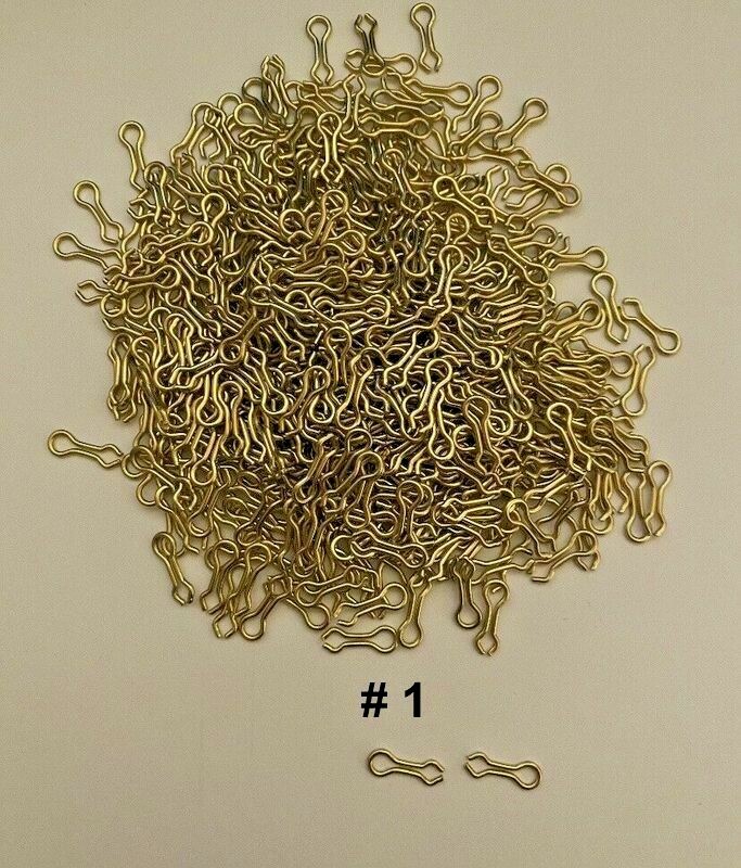 SIZE 1 BRASS SINKER EYES FITS HILTS & DO-IT MOLDS ( 1500 PK)