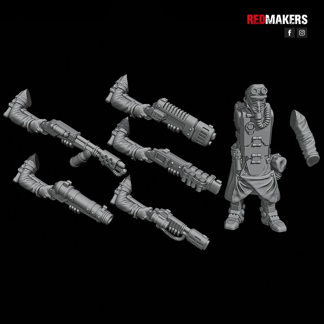 DEATH DIVISION ENGINEERS PLASMA GUN SET (8U)