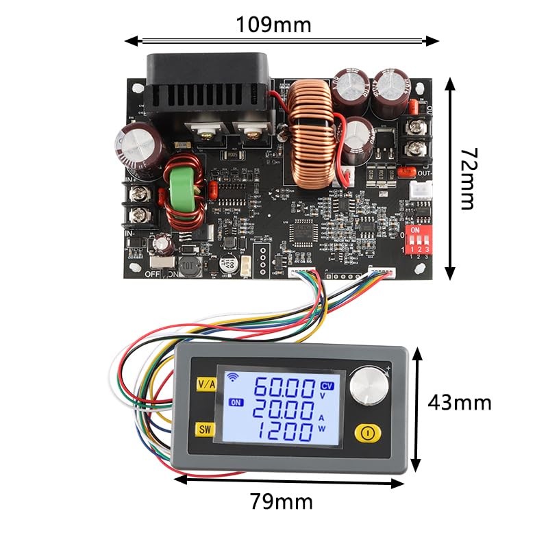XY6020L CNC DC Buck Converter 20A 1200W Adjustable Step Down Power Supply Module