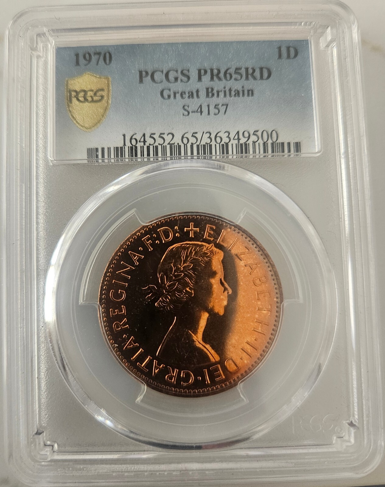 1970 PCGS PR65RD GREAT BRITAIN S-4157 1D