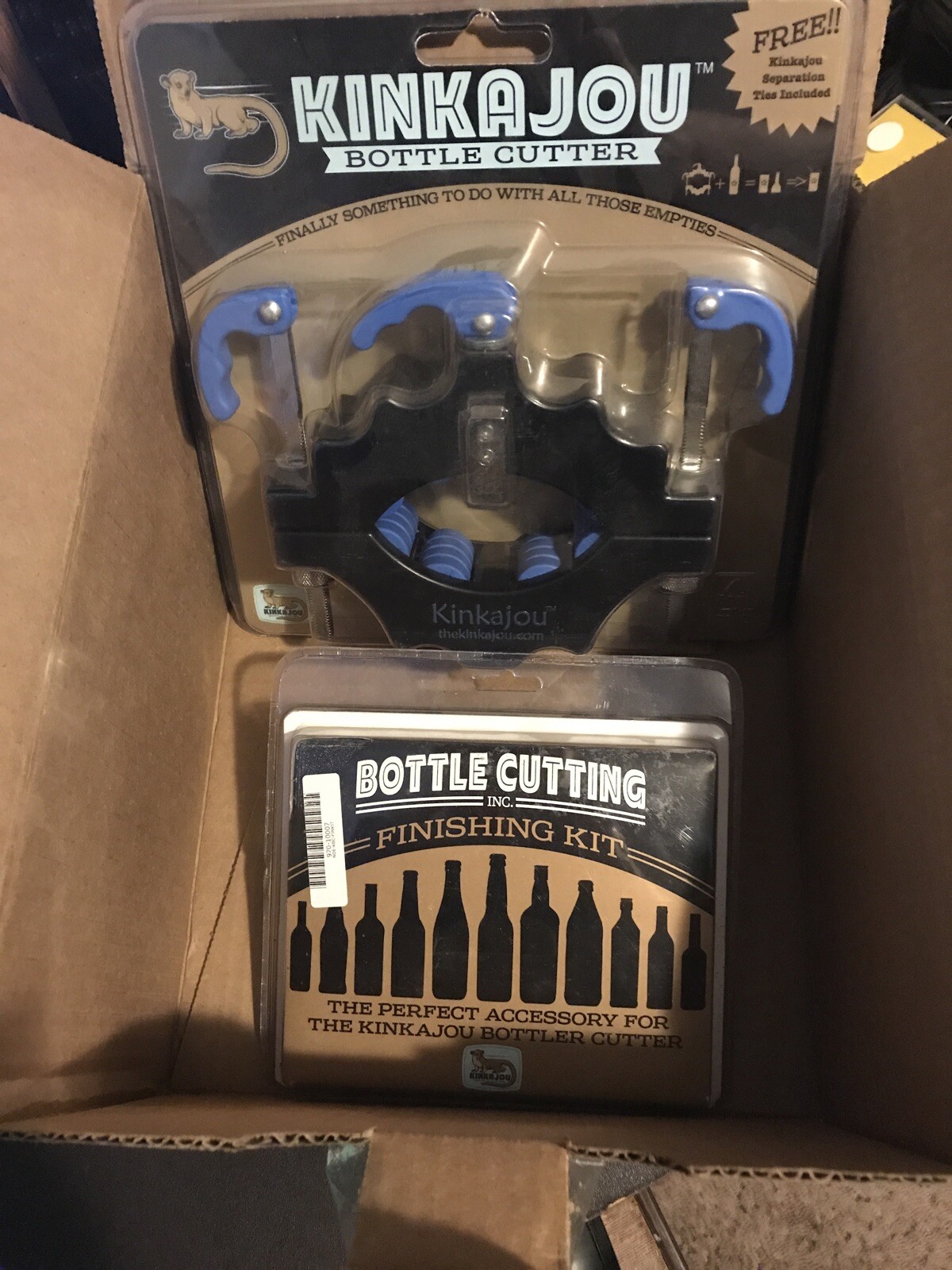 NEW!! KINKAJOU BOTTLE CUTTER AND FINISHING KIT BEER WINE LIQUOR MAKE GLASSES bar