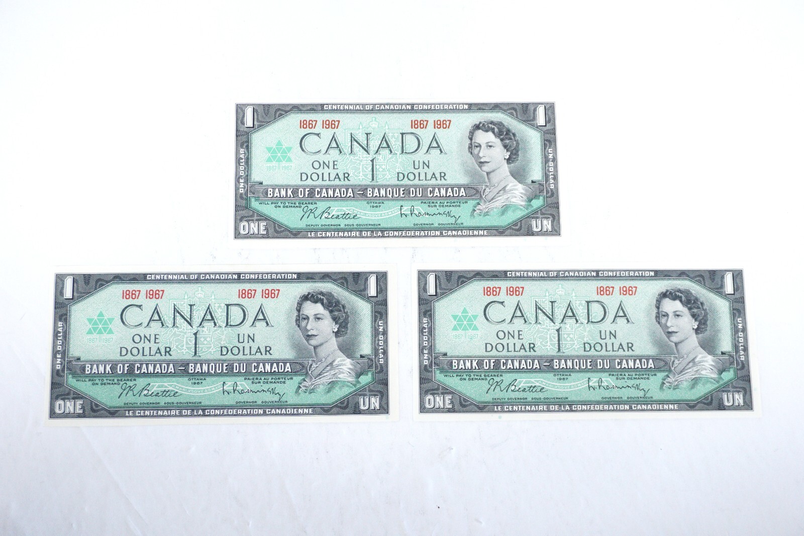 1967 Canada $1 3pc Lot CH UNC (no277)