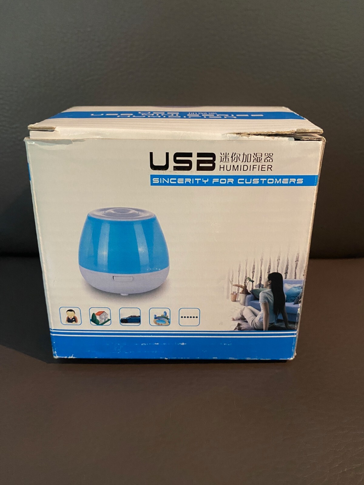 Mini Desktop USB Humidifier with Sounds - Lights - Aroma Diffuser