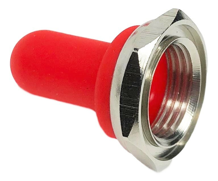 TOGGLE SWITCH WATERPROOF RED RUBBER BOOT GUARD OR COVER WITH HEX NUT