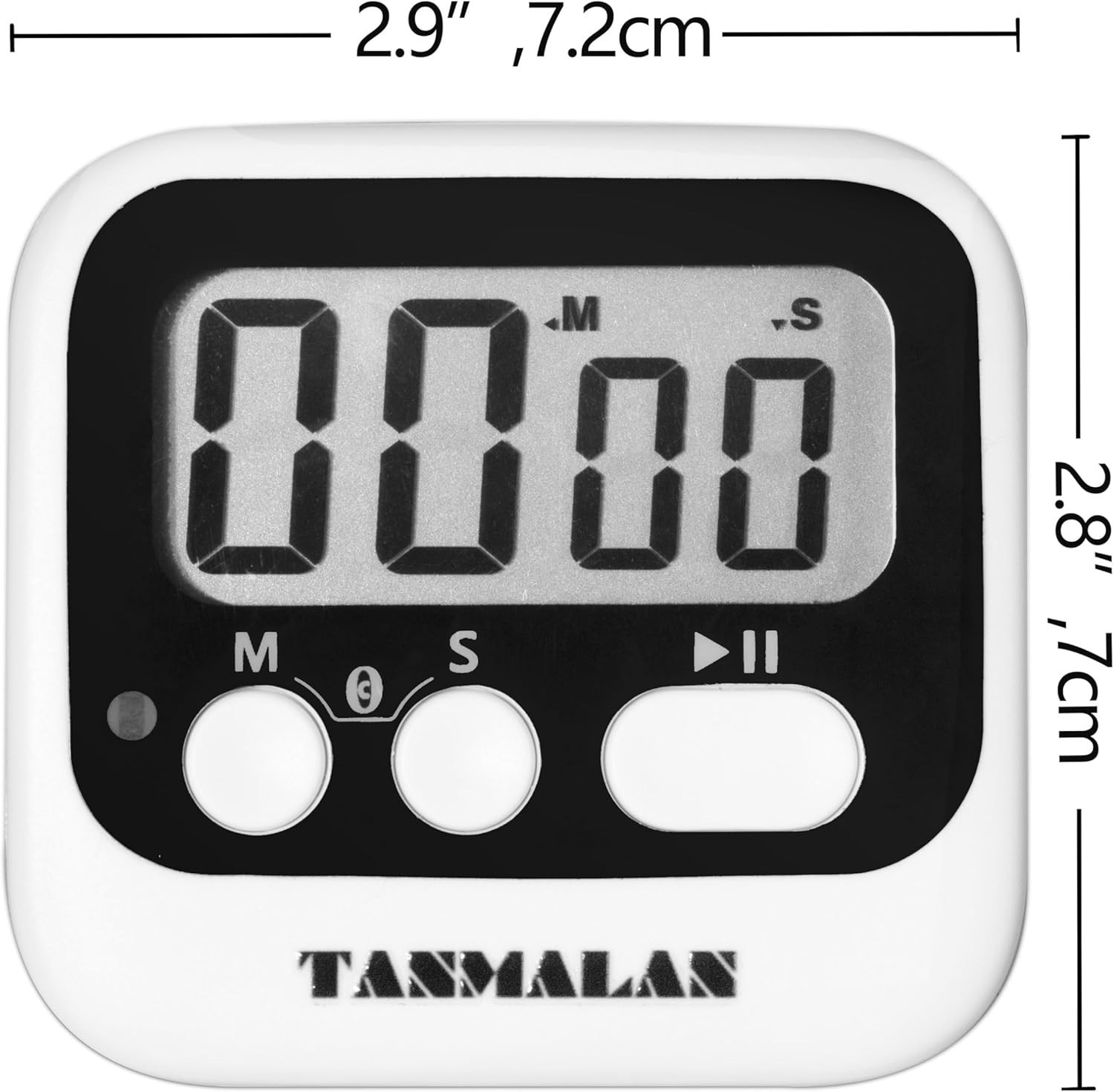 Digital Kitchen Timer With Magnetic Back, 99 Minute Countdown And Count Up